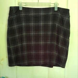 Black & White Plaid Tennis Athletic Skort Size L